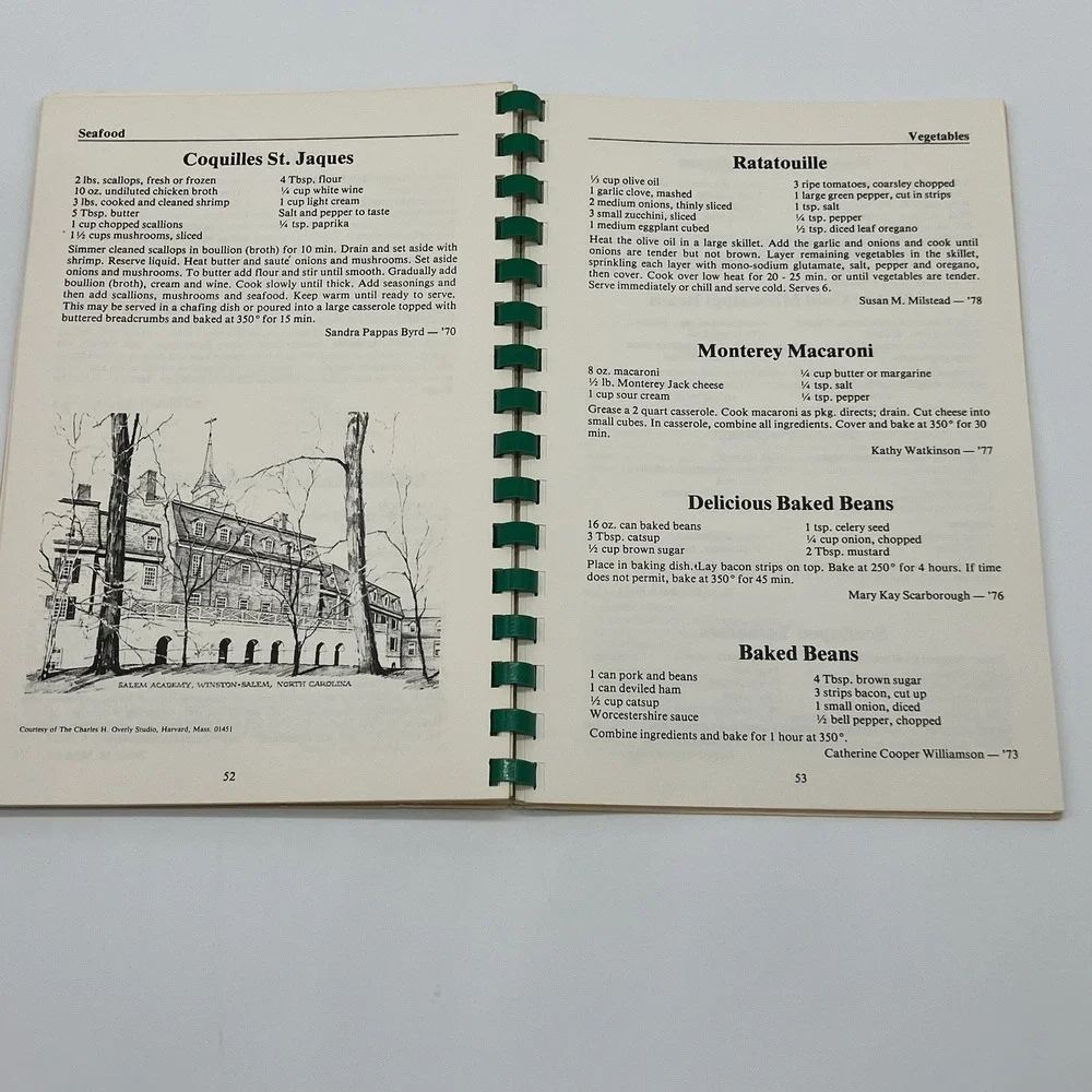 Vtg Hasty Elementary School PTA Cookbook Southern N.C. Recipes Spiral Bound